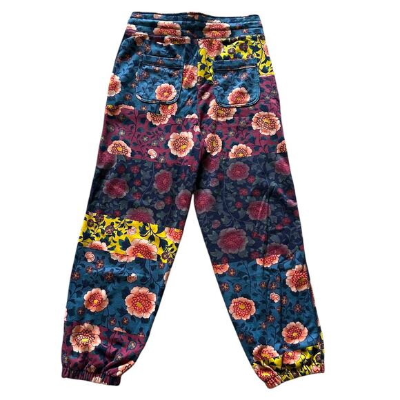 Anthropologie Saturday Sunday Camilla Knit Joggers Size Small Patchwork Floral - Picture 2 of 5